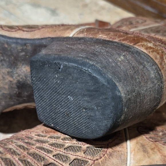 Cavender Embroidered  Women's Boots Snip Toe Brown Leather 406517 Size 7.5 B - Picture 10 of 16